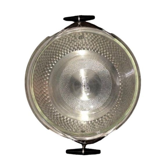 Vintage Hammered Casserole Covered Dish Used MCM - Picture 5 of 12